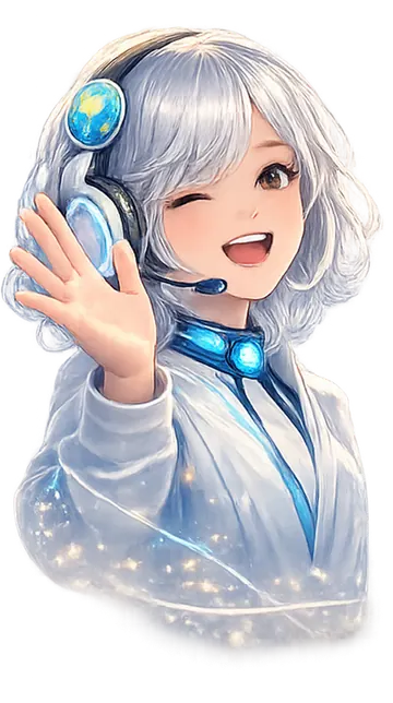 手を振るCotoaのキャラクター